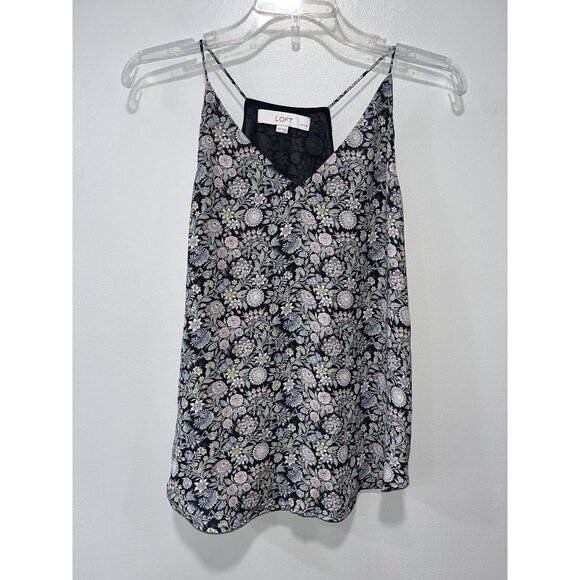 Loft‎ Women's V-Neck Camisole, XS Petite, Floral Print - Picture 1 of 9